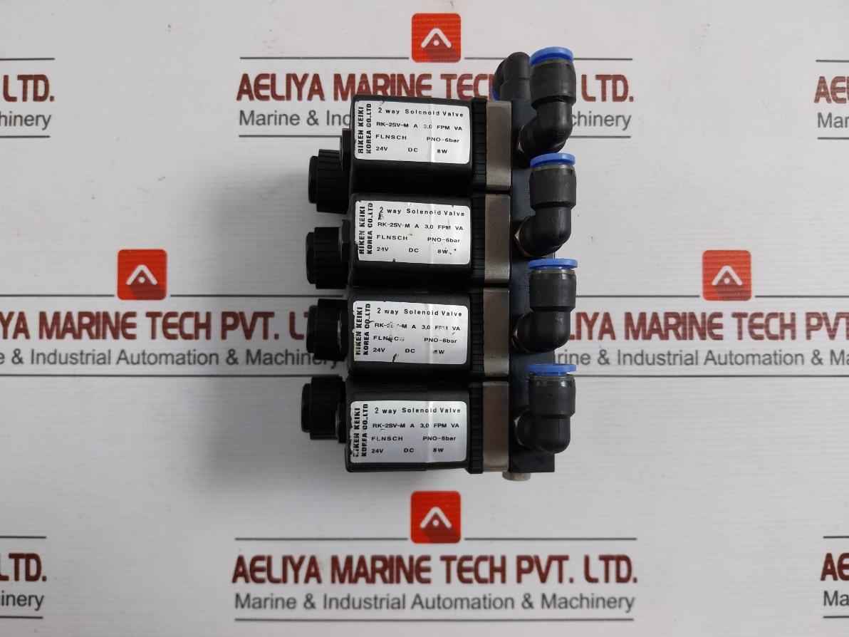 Riken Keiki Rk-2Sv-m A 3,0 Fpm Va 2 Way Solenoid Valve Assy 24Vdc 8W