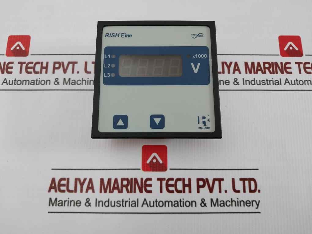 Rish Eine 3V Digital Panel Meter 40V-300V Ac/Dc Rishabh