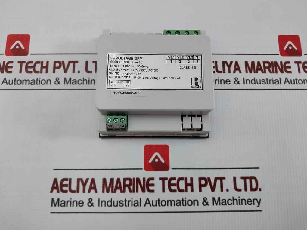 Rish Eine 3V Digital Panel Meter 40V-300V Ac/Dc Rishabh