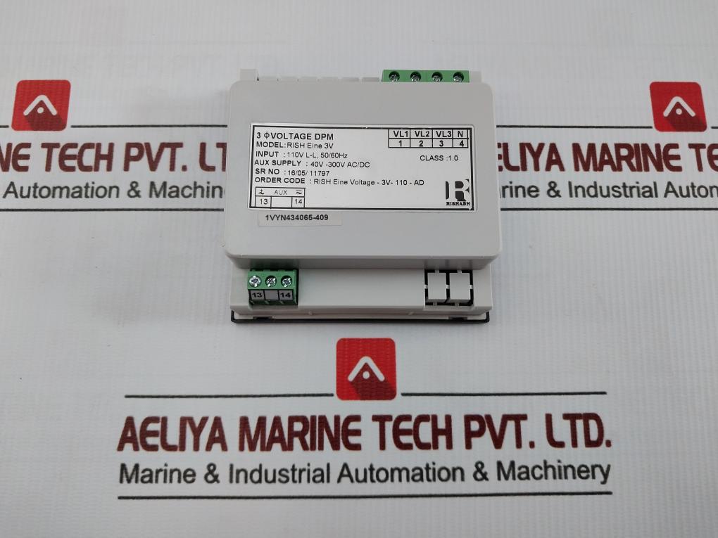 Rish Eine 3V Digital Panel Meter 40V-300V Ac/Dc Rishabh