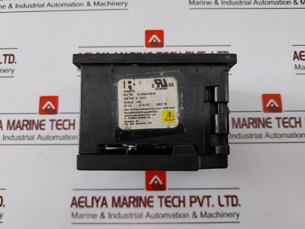 Rishabh Eq 96 Meter 0-25A 850V Peak Scale (X6)