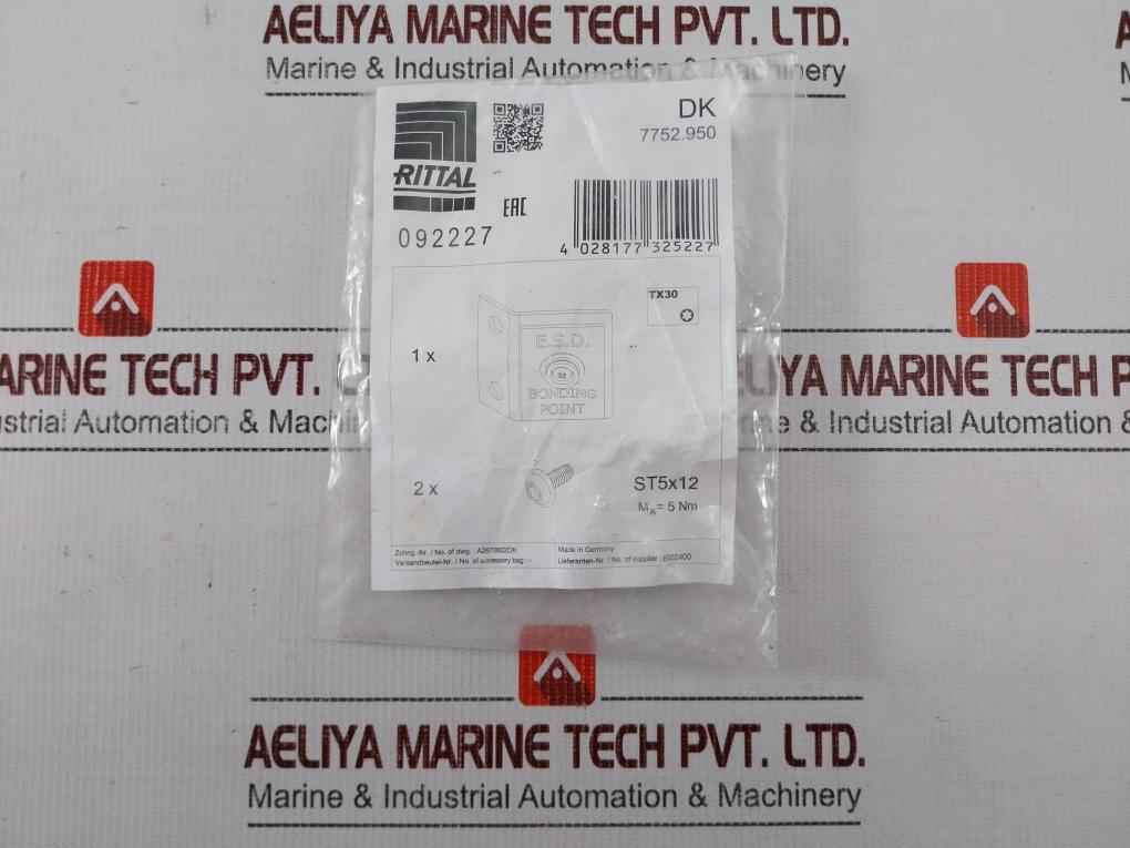 Rittal Dk 7752.950 E.S.D.Connection Bonding Point St5X12 Ma=5 Nm