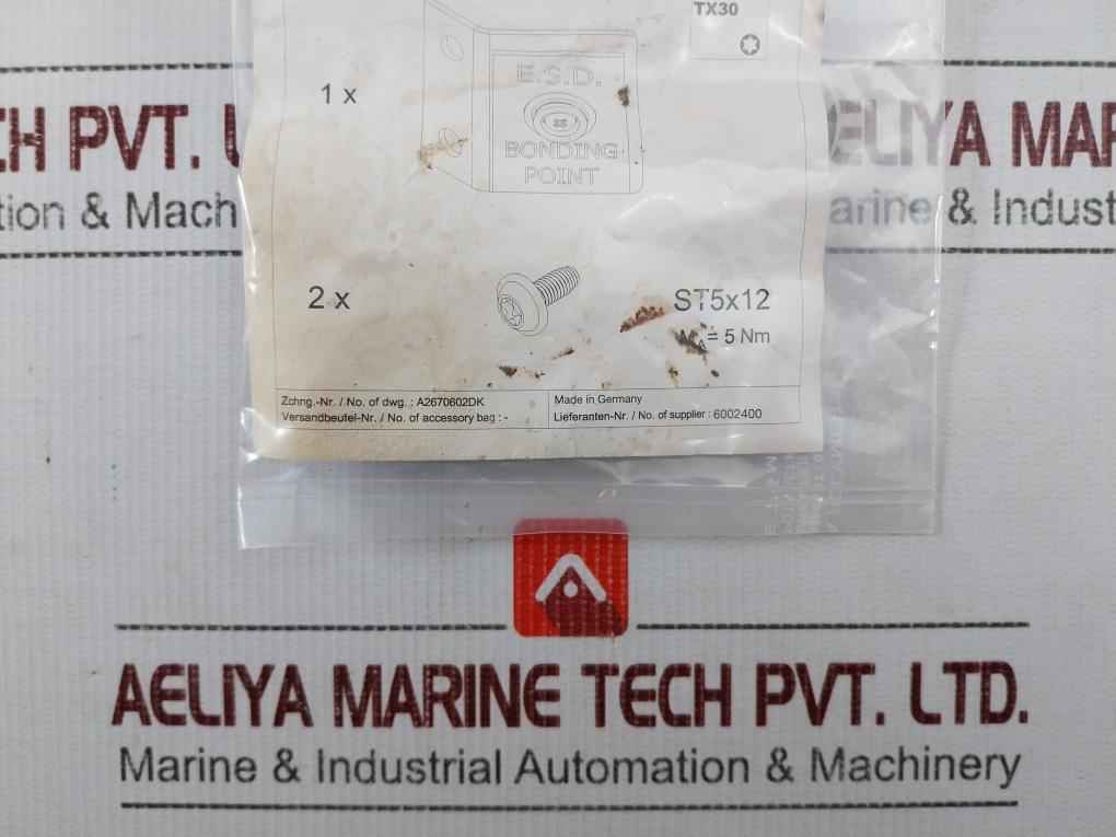 Rittal Dk 7752.950 E.S.D.Connection Bonding Point St5X12 Ma=5 Nm