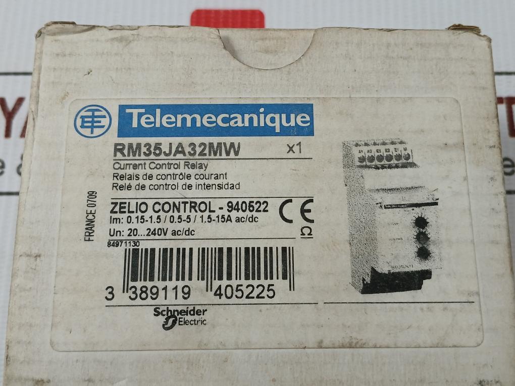 Rm35Ja32Mw Electric Current Monitoring Relay 24–240 Vac Schneider Electric