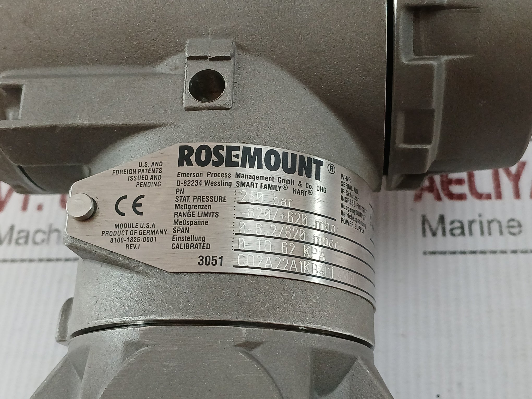 Rosemount 3051 Cd2A22A1Kb4I1L4M6Q4 Pressure Transmitter