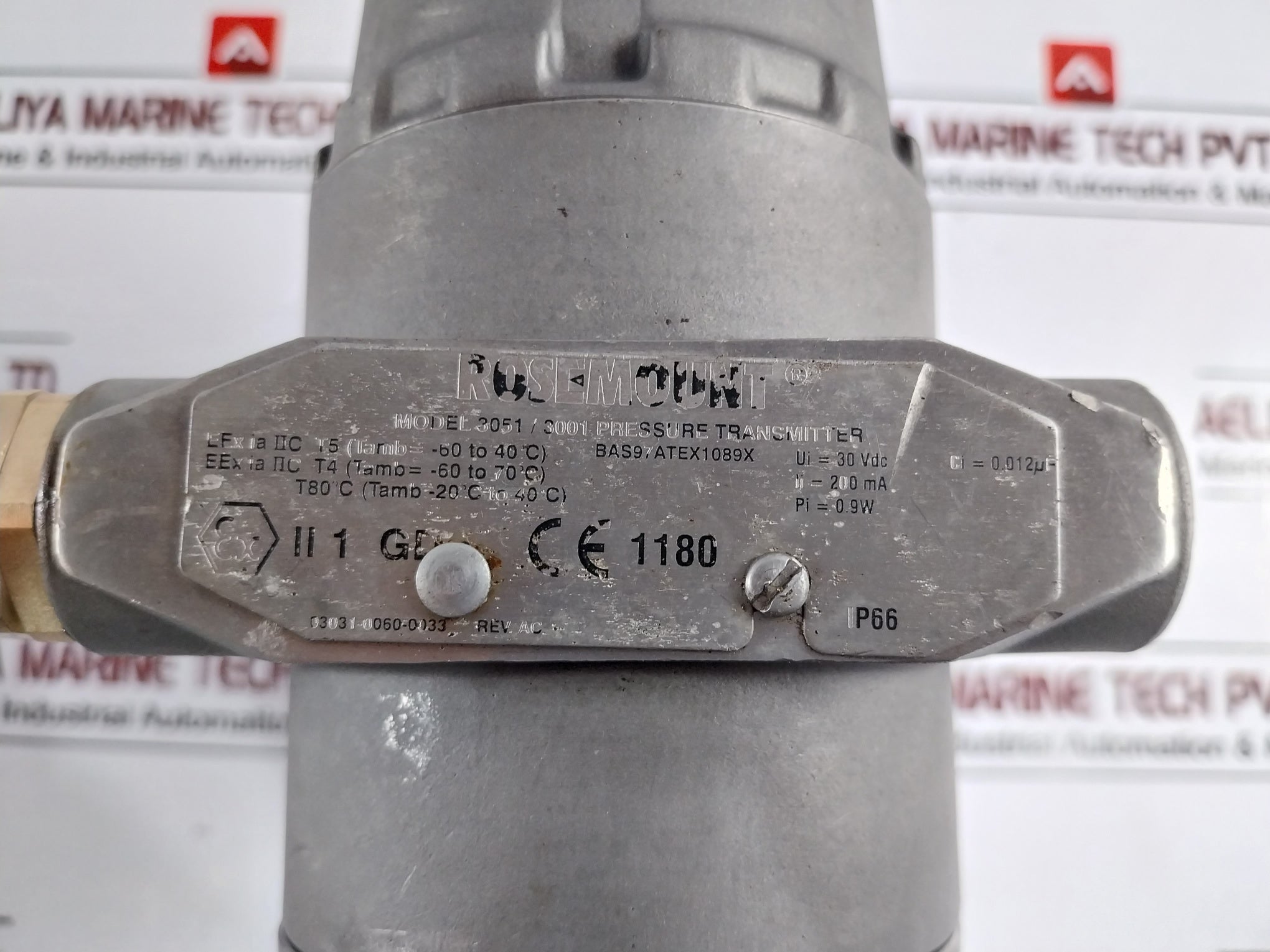 Rosemount 3051 Cg4A02A1Ks5I1M6P1Q4 Pressure Transmitter, 250 Bar