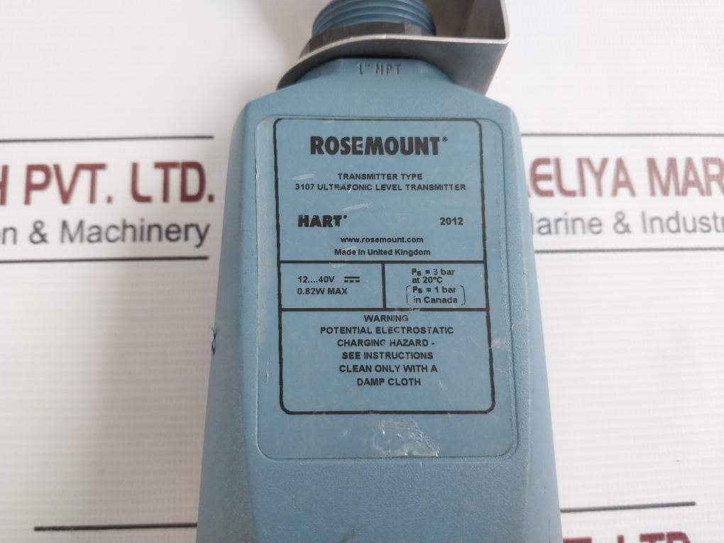 Rosemount 3107Hp2Pn1I5 3107 Ultrasonic Level And Flow Transmitter 3Bar 12-40V