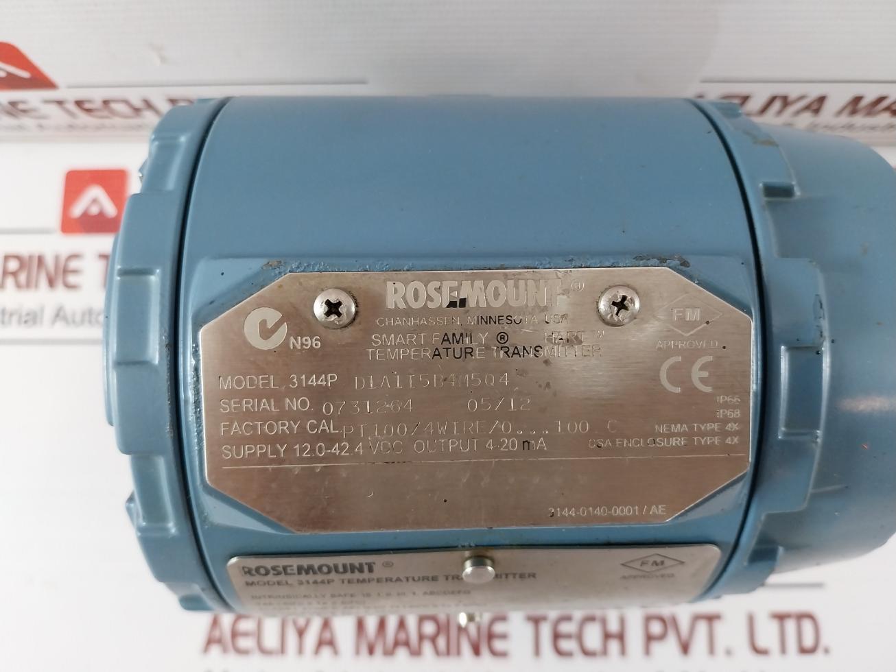 Rosemount 3144P Temperature Transmitter 4-20Ma Ip68 12.0-42.4 Vdc