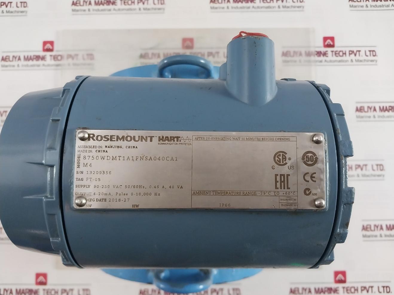 Rosemount 8750Wdmt1A1Fnsa040Ca1M4 Magnetic Flowmeter Rev: Ac 285Psig/1.96Mpa