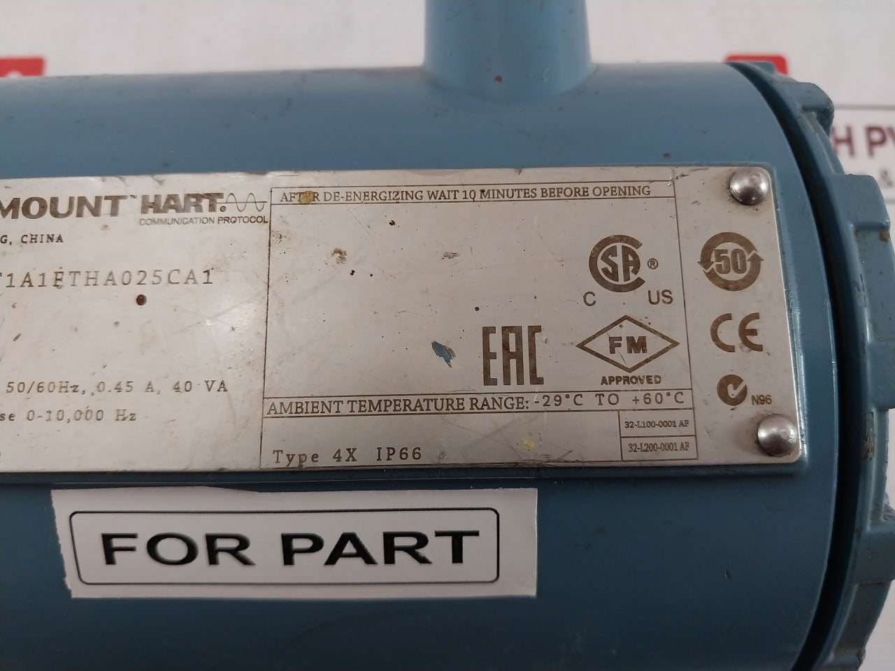 Rosemount 8750Wdmt1A1Ftha025Ca1M4 Transmitter 4-20Ma 50/60Hz