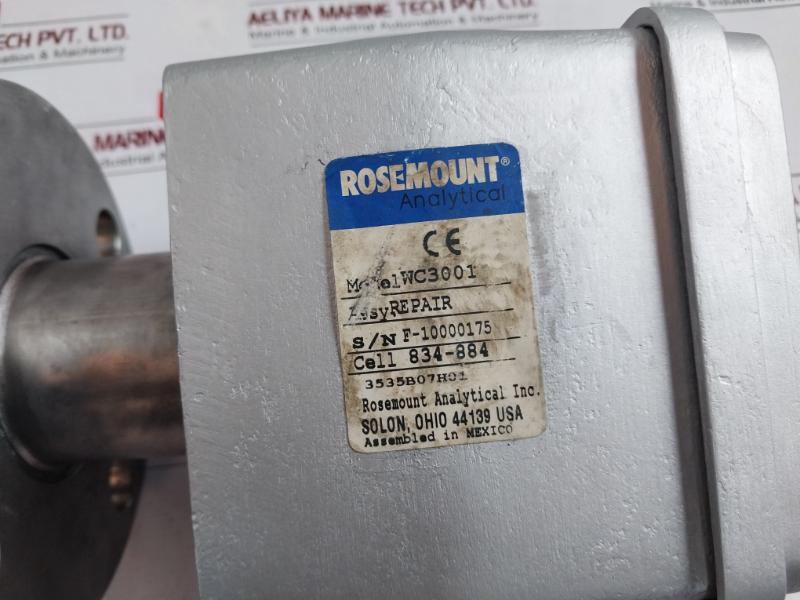 Rosemount Wc3001 Type K Oxygen Analyzer 834-884 3535B07H01 865 Mm R-97006199