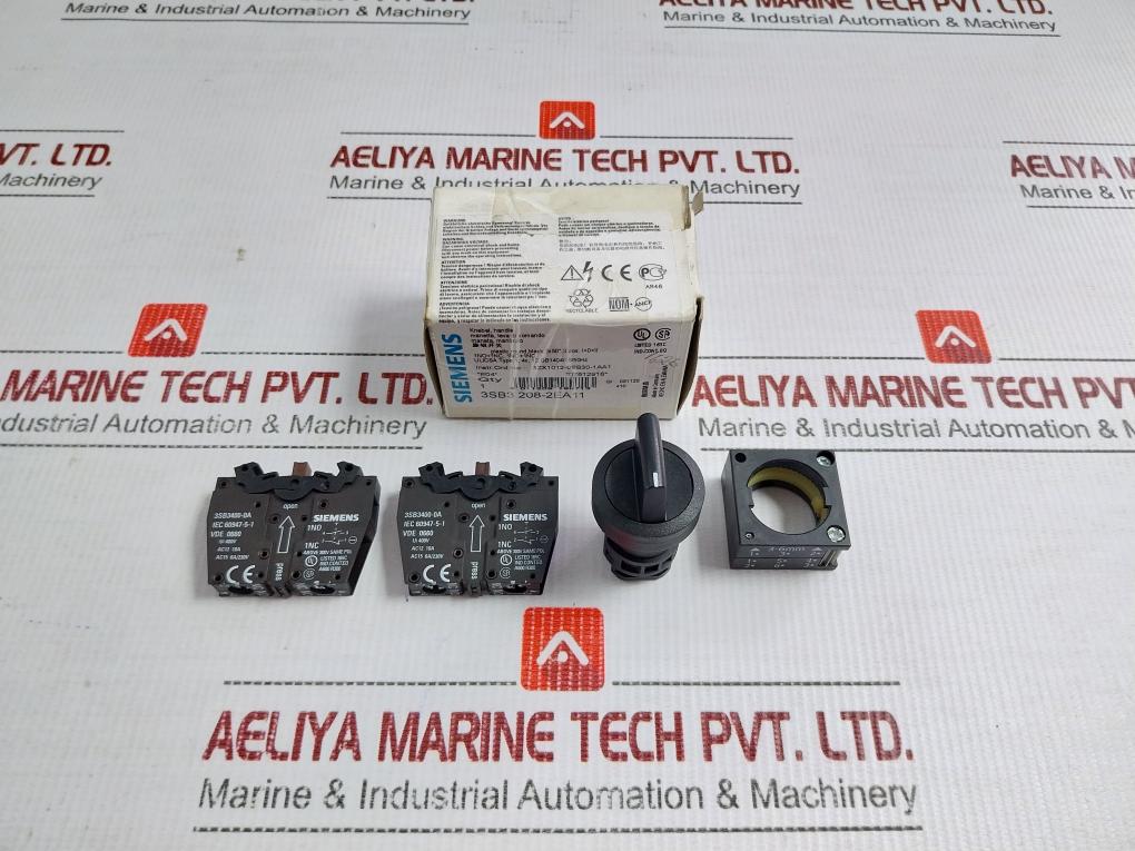 Rotary Selector Switch With Contact Block Base 3Sb3208-2Ea11 Siemens 400V 50Hz