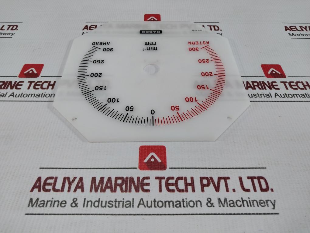 Rpm Dial Face For Propulsion And Control System 300-0-300 Min-1 Nabco