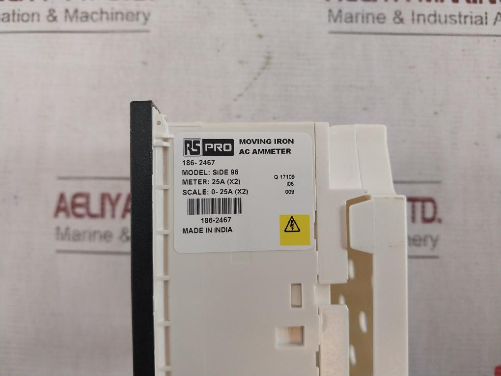 Rs Pro 186-2467 Moving Iron Ac Analogue Panel Meter Ammeter 25A (X2)