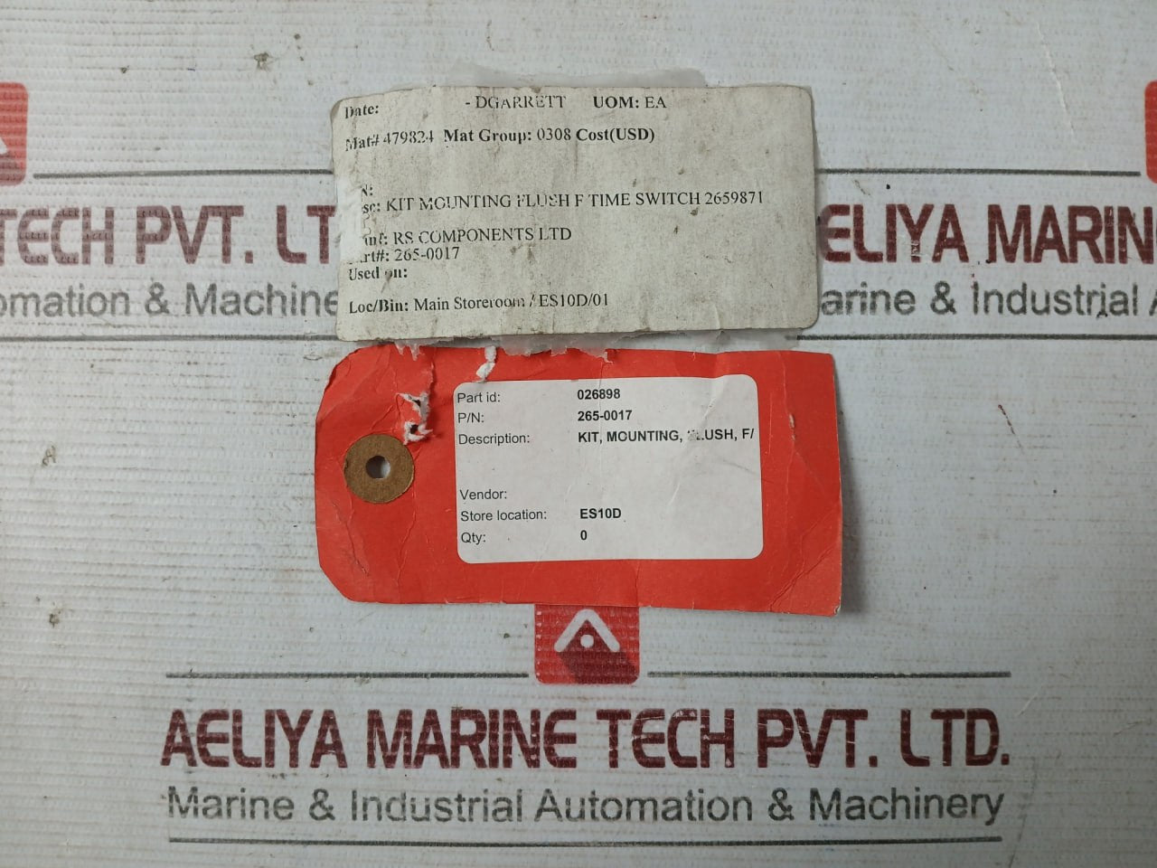 Rs Component 265-0017 Mounting Flush F Time Switch Kit 2659871