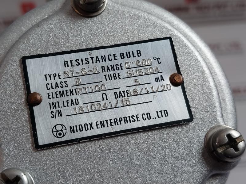 Rtd Temperature Sensor Rt-s-2 Nidox Enterprise