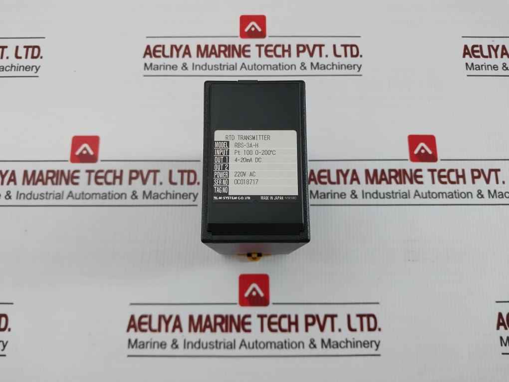 Rtd Transmitter 220Vac M-system Rbs-3A-h