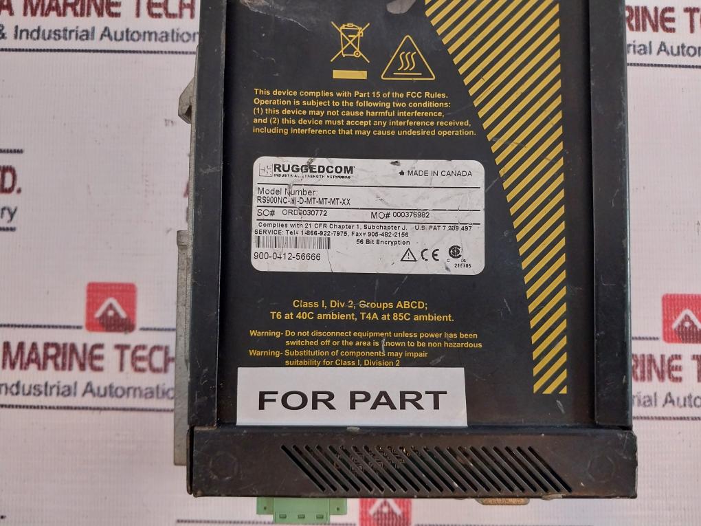 Ruggedcom Rs900Nc-hi-d-mt-mt-mt-xx Managed Ethernet Switch