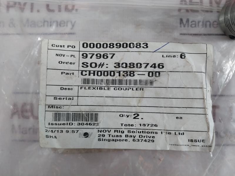 Ruland 3258230 Flexible Coupler 6 X 6 Mm Ch000138-00