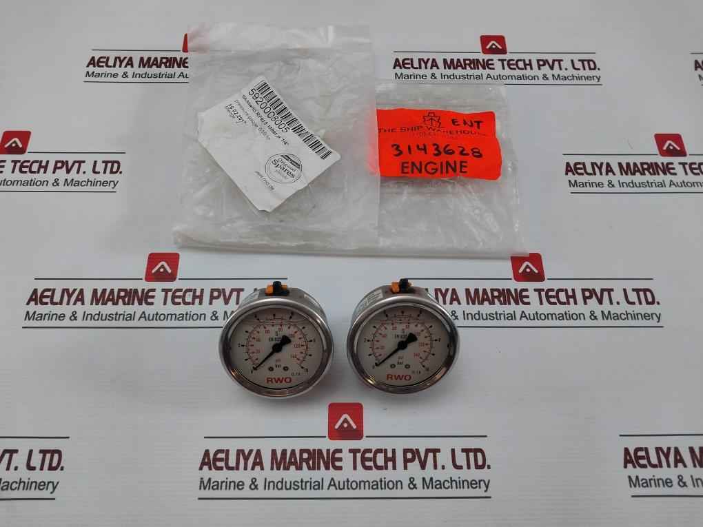 Rwo En 837-1 Pressure Gauge 0-10Bar Rf63