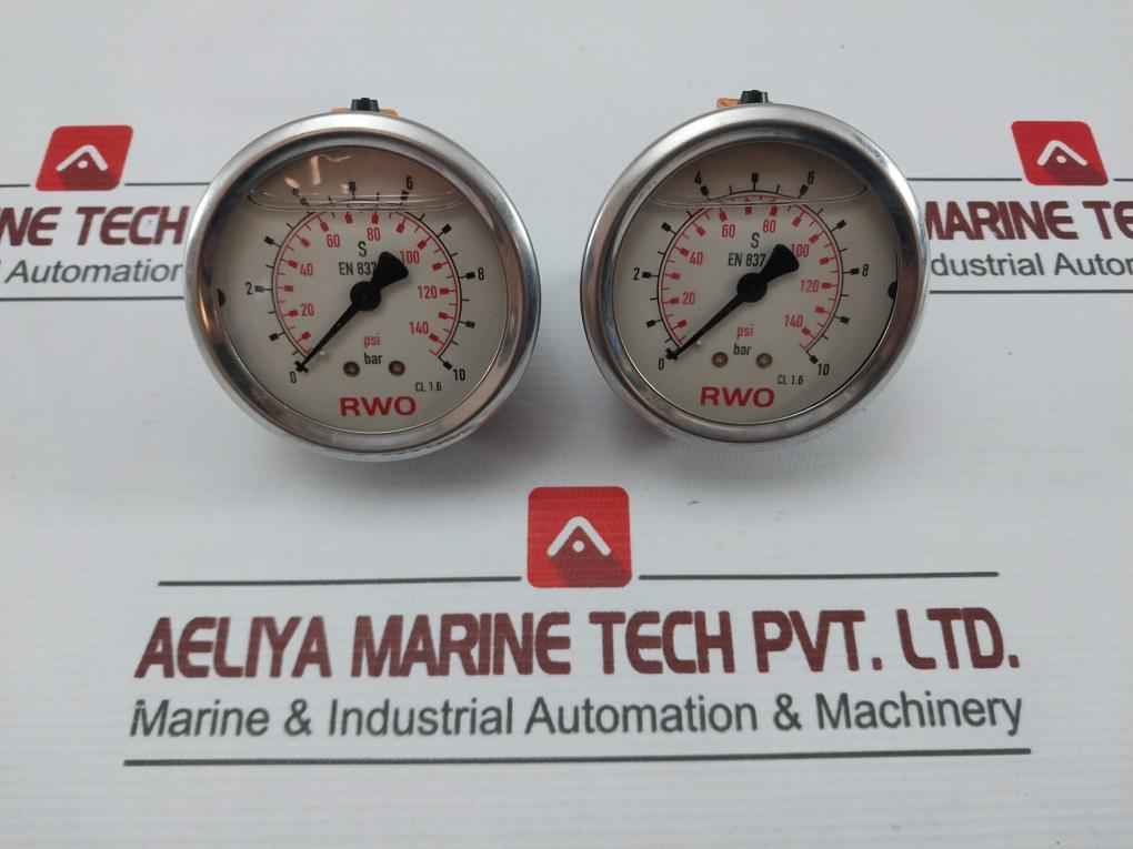 Rwo En 837-1 Pressure Gauge 0-10Bar Rf63