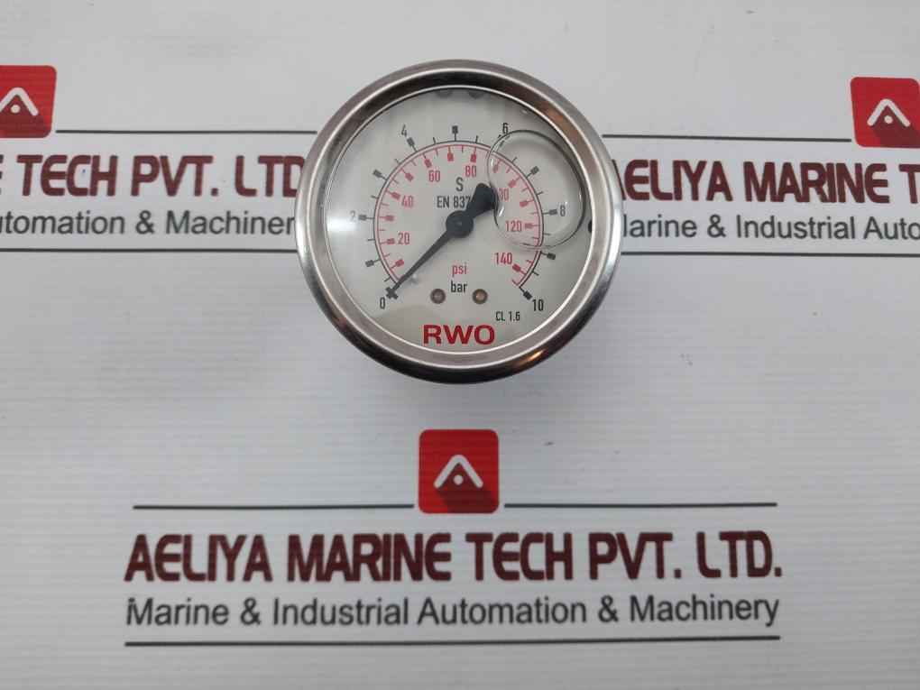 Rwo En 837-1 Pressure Gauge 0-10Bar Rf63