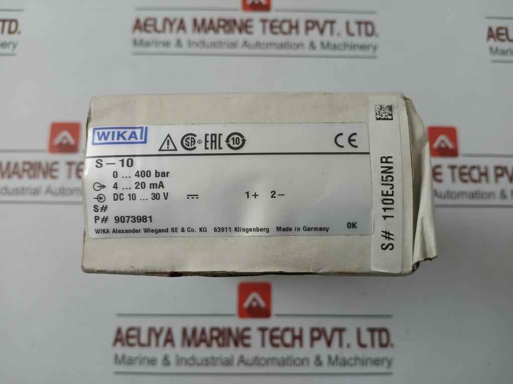 S-10 Pressure Transmitter 0..400 Bar Wika 4..20 Ma 9073981