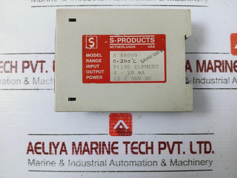 S-products R-88000 Transmitter, 0-200°c Range, Pt100, 4-20ma