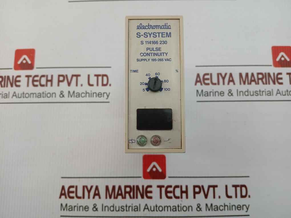 S 114166 230 Electromatic 195-265 Vac Pulse Continuity Timer