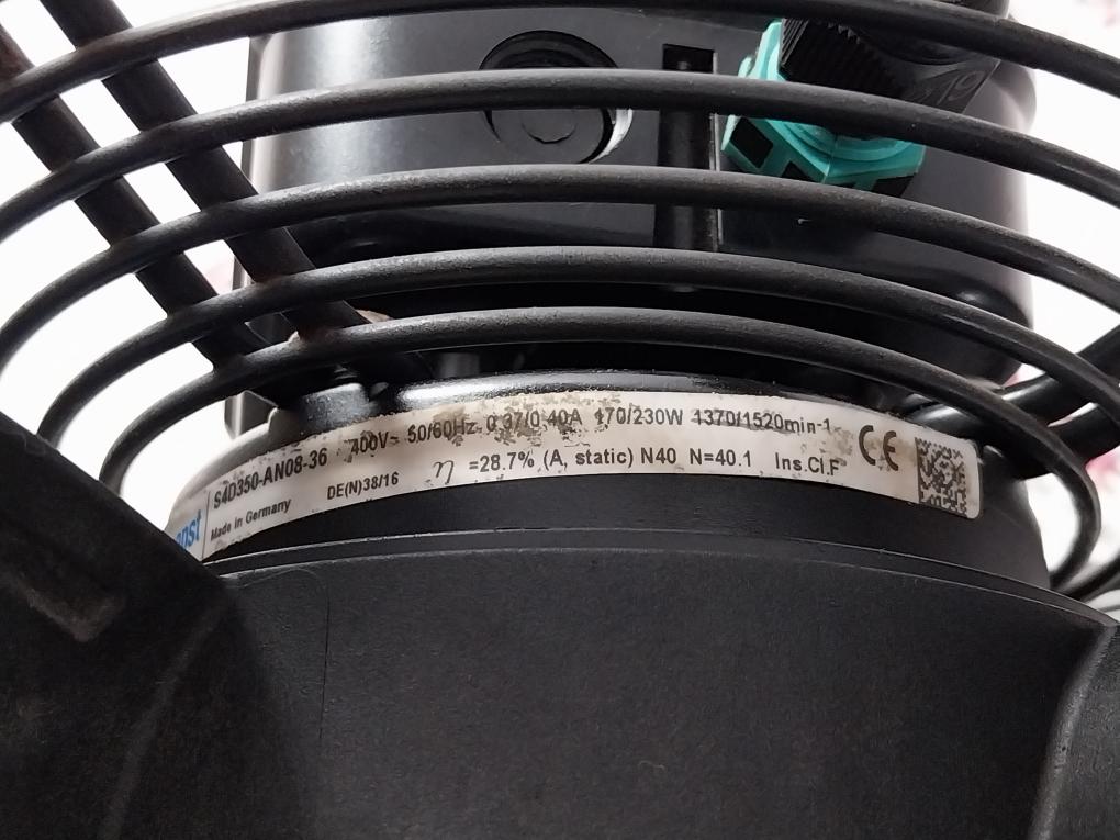 S4D350-an08-36 Ac Axial Fan 400V 50/60Hz 0.37A / 0.40A