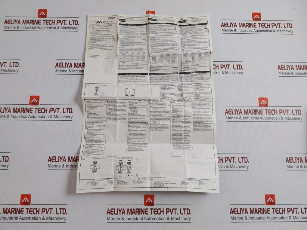 S8Vk-c06024 Switching Power Supply Omron Input-ac100-240V, 50/60Hz