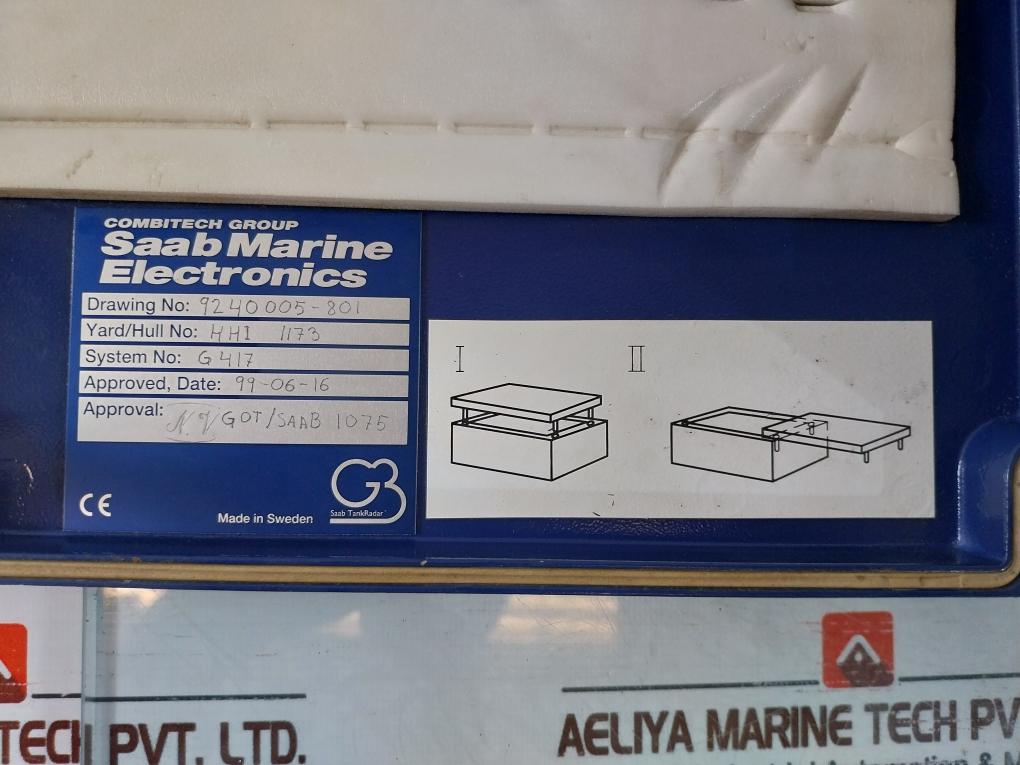 Saab Tankradar 9240 005-801 Input/Output Box 230Vac 48-62Hz 15Va Max