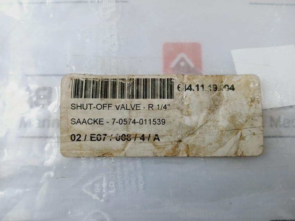 SAACKE DN3-PN125 Needle Shut-Off Valve G1/4" 7-0574-011539