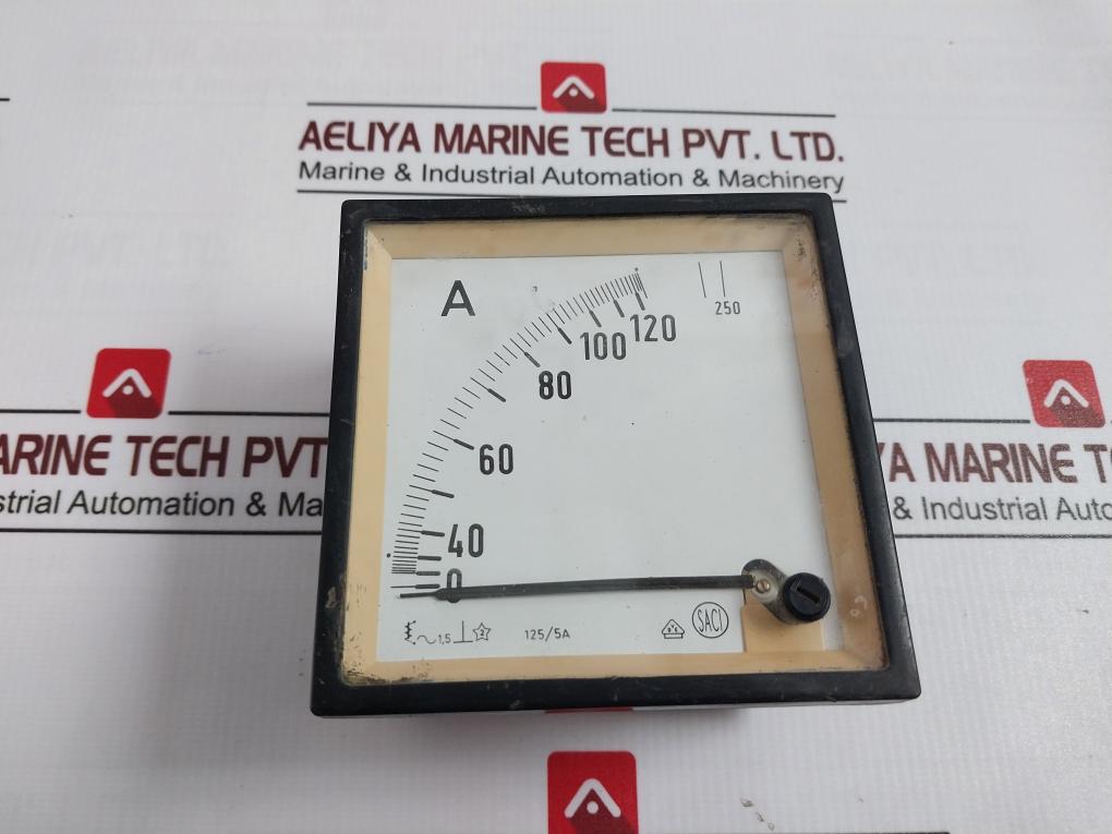 Saci Analog Ammeter 125/5A, 0-125/250A