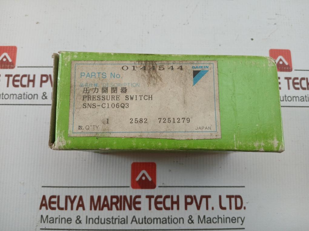 Saginomiya Pressure Switch Vacuum Control Switch Sns-c106Q3A