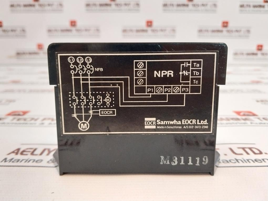 Samwha Npr-44 Negative Phase Relay 5A 3 Ph (340~480 Vac), 50/60Hz