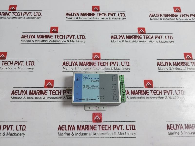San Telequip Sc09Fs Rs 485/422/232 To Fiber Converter Single Mode 24V Dc