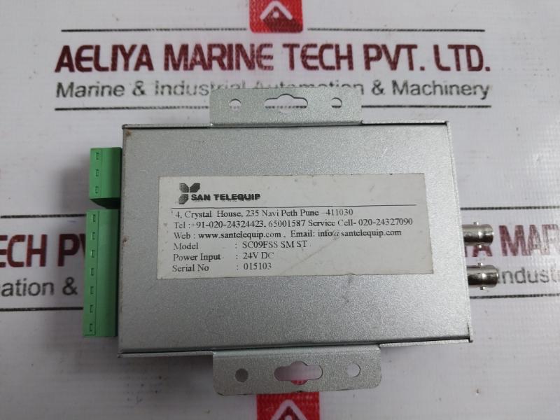San Telequip Sc09Fs Rs 485/422/232 To Fiber Converter Single Mode 24V Dc