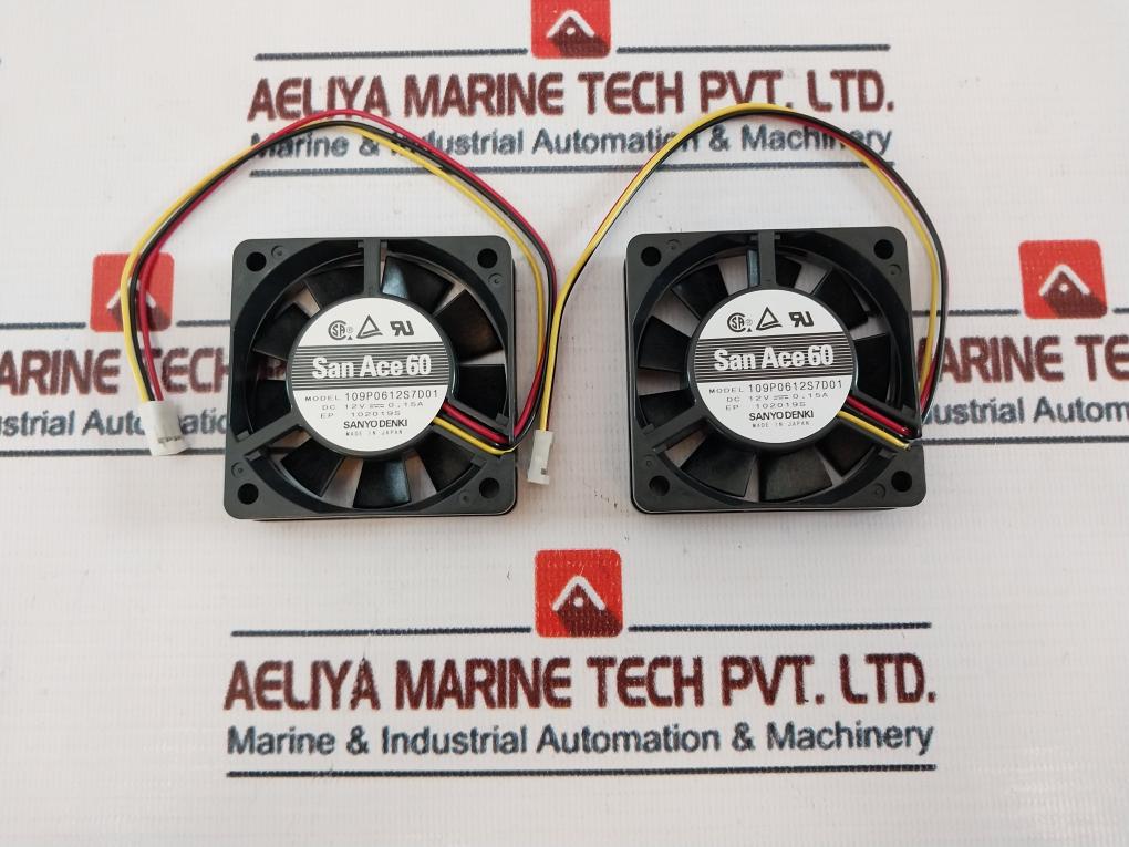 Lot of 2X Sanyo Denki 109P0612S7D01 Cooling Fan San Ace 60