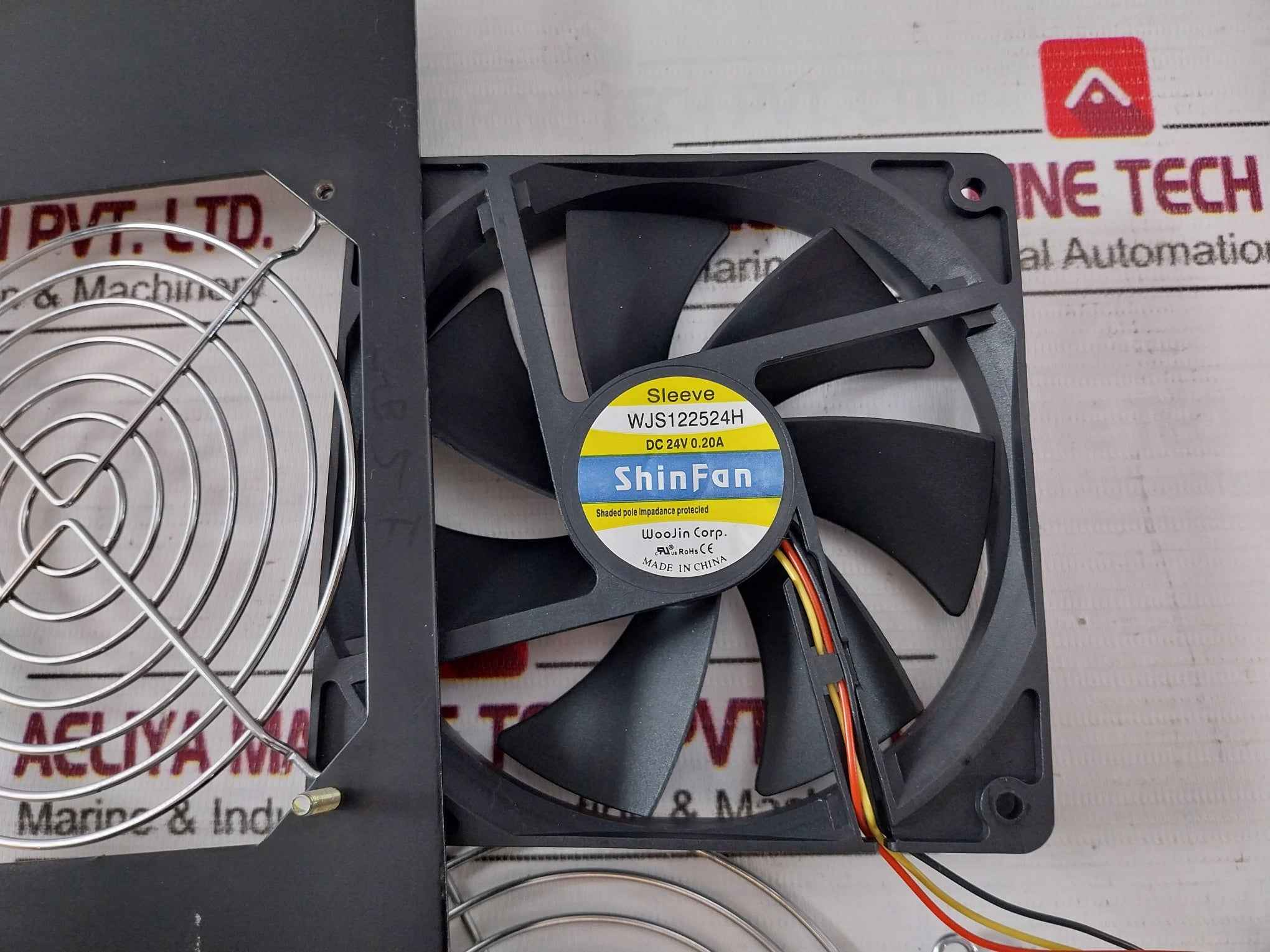 Sanyo Denki 109R1224H137 Axial Fan Assembly Panel 80363001-001 Dc24V 0.25A Rev:C