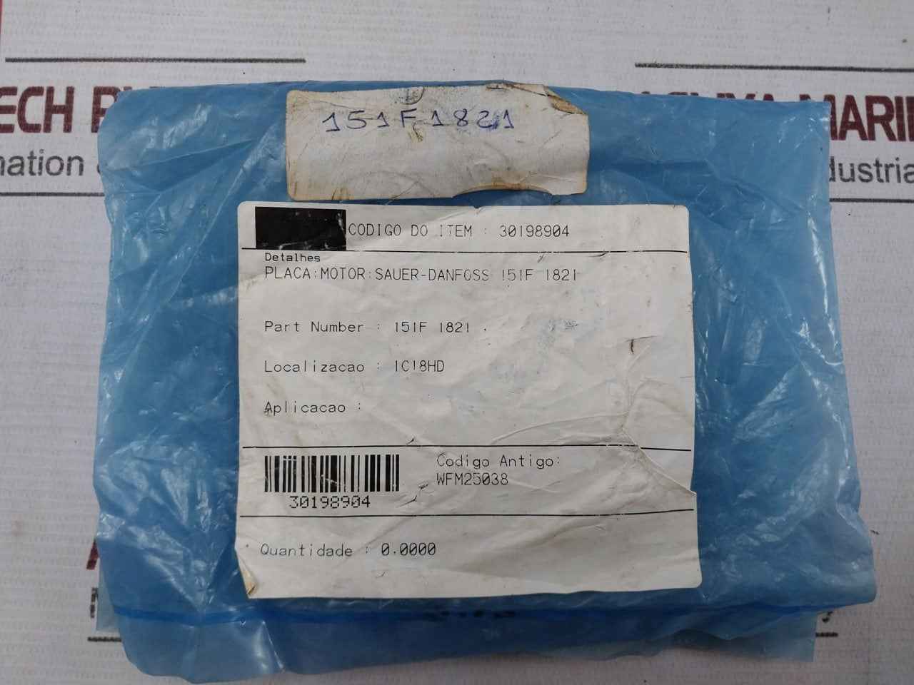 Sauer-danfoss 151F1821 Plate For Hydraulic Motor Wfm25038