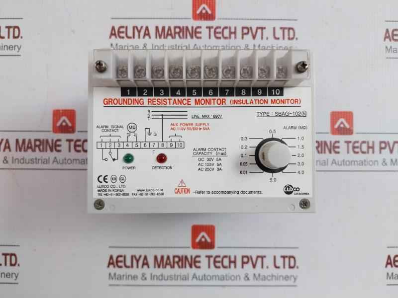 Sbag-102 Grounding Resistance Monitor Luxco Ac 110V 50/60Hz