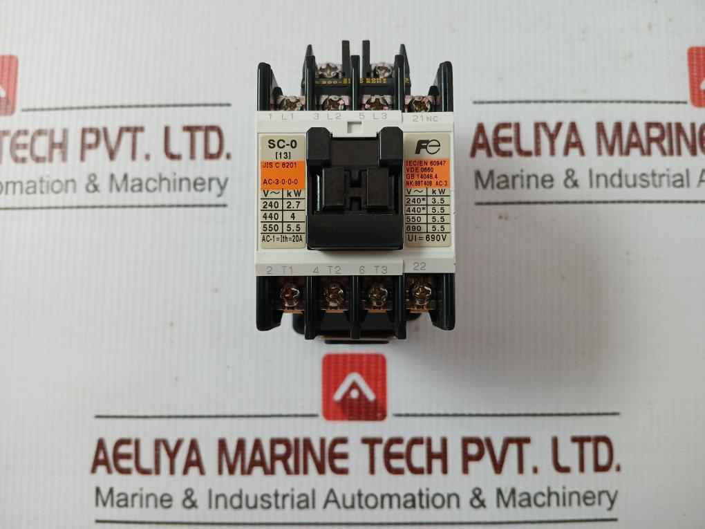 Sc13Aa Sc-0 Magnetic Contactor 50/60 Hz 200V Ac Fuji Electric