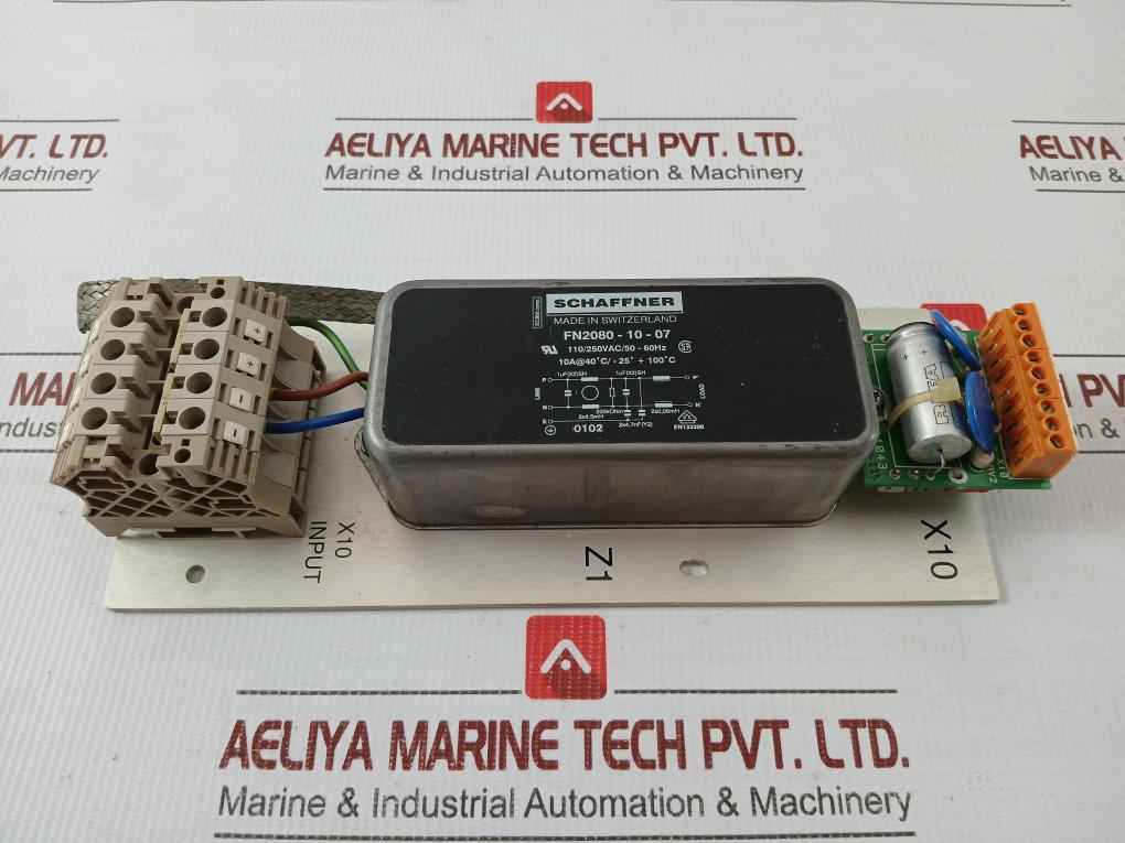 Fn2080-10-07 Schaffner 110-250Vac/50-60Hz Power Line Filter