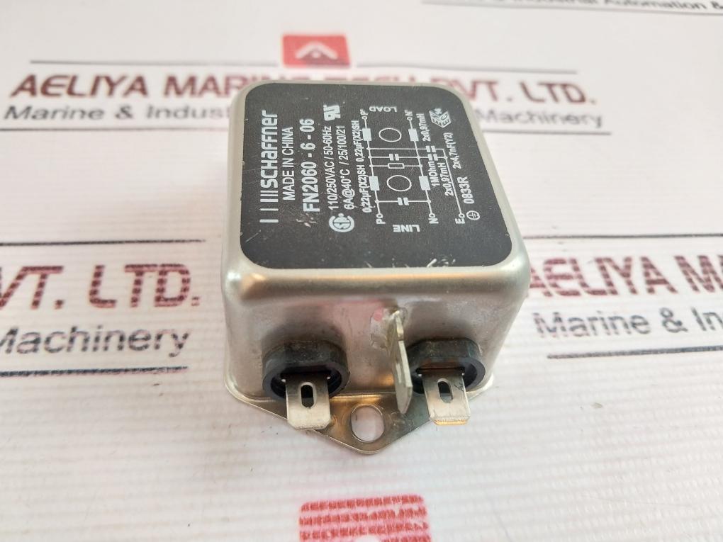 Schaffner Fn2060-6-06 Filter 110/250Vac / 50-60Hz