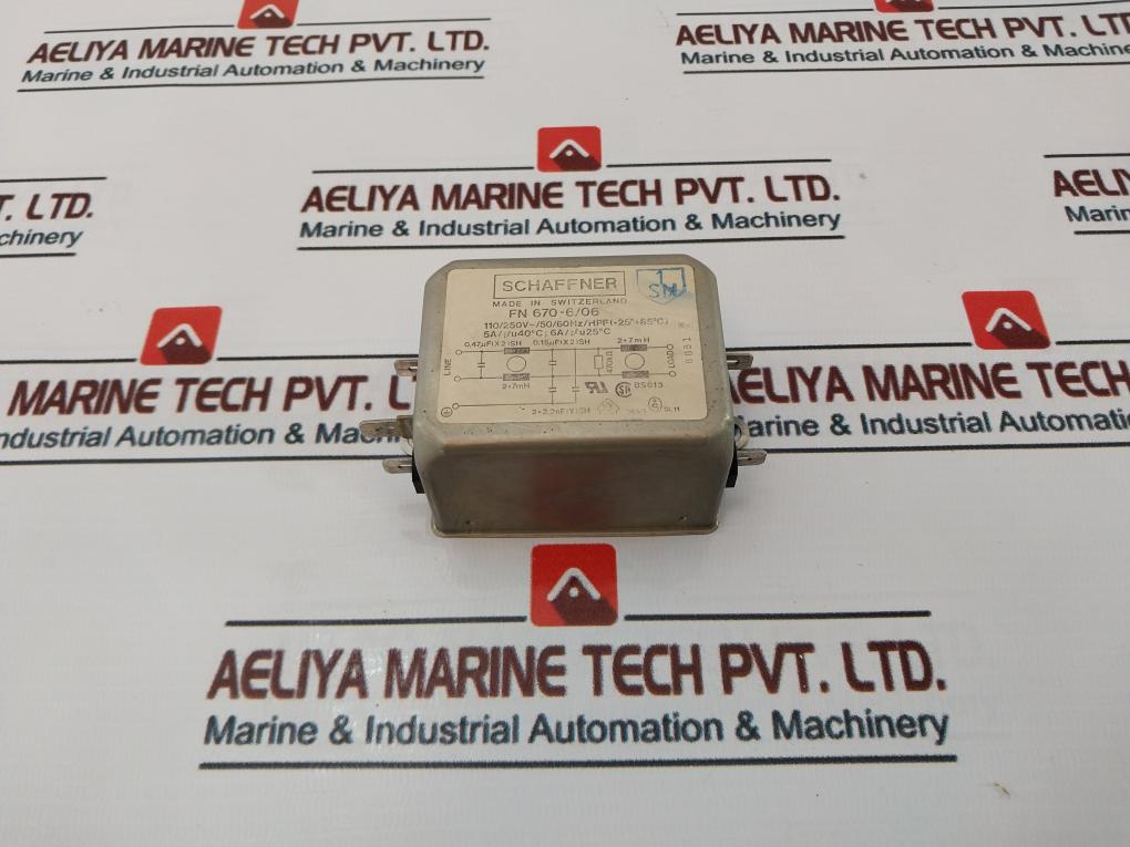 Schaffner Fn 670-6/06 Power Line Filter 8851