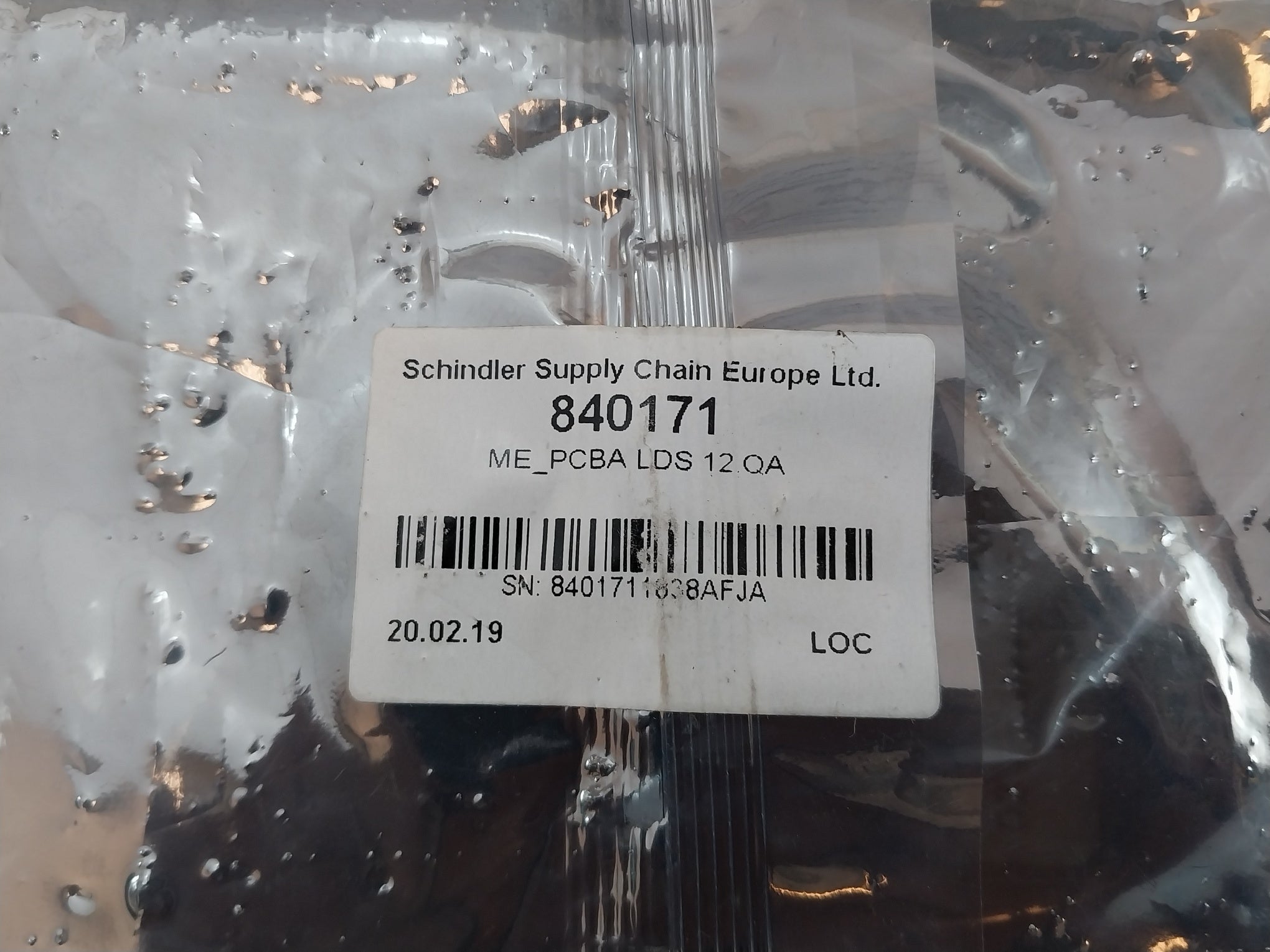 Schindler Lds12.Qa Printed Circuit Board Y866B2220