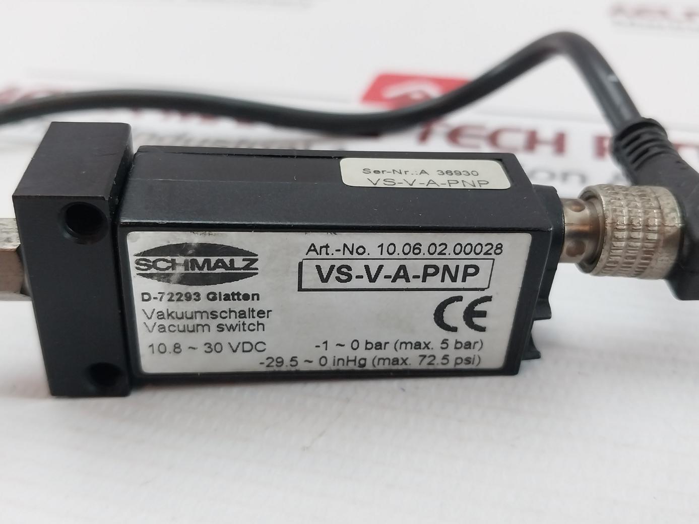 Vs-v-a-pnp 10.8-30 Vdc Schmalz Vacuum Switch