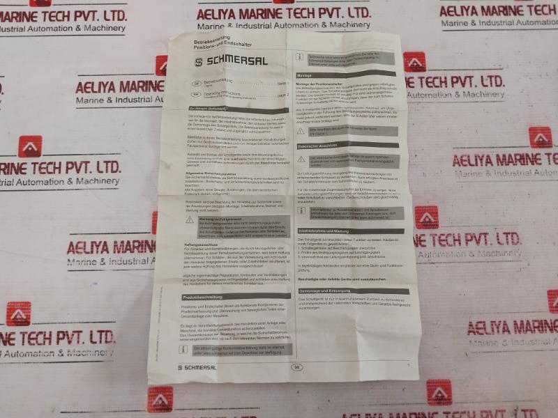 Schmersal Mk 441-11Y Position And Limit Switch 250V Ac-15