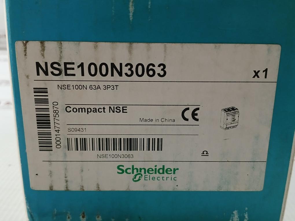 Schneider Electric 750V 50/60Hz Ompact Molded Case Circuit Breaker Nse100N3063